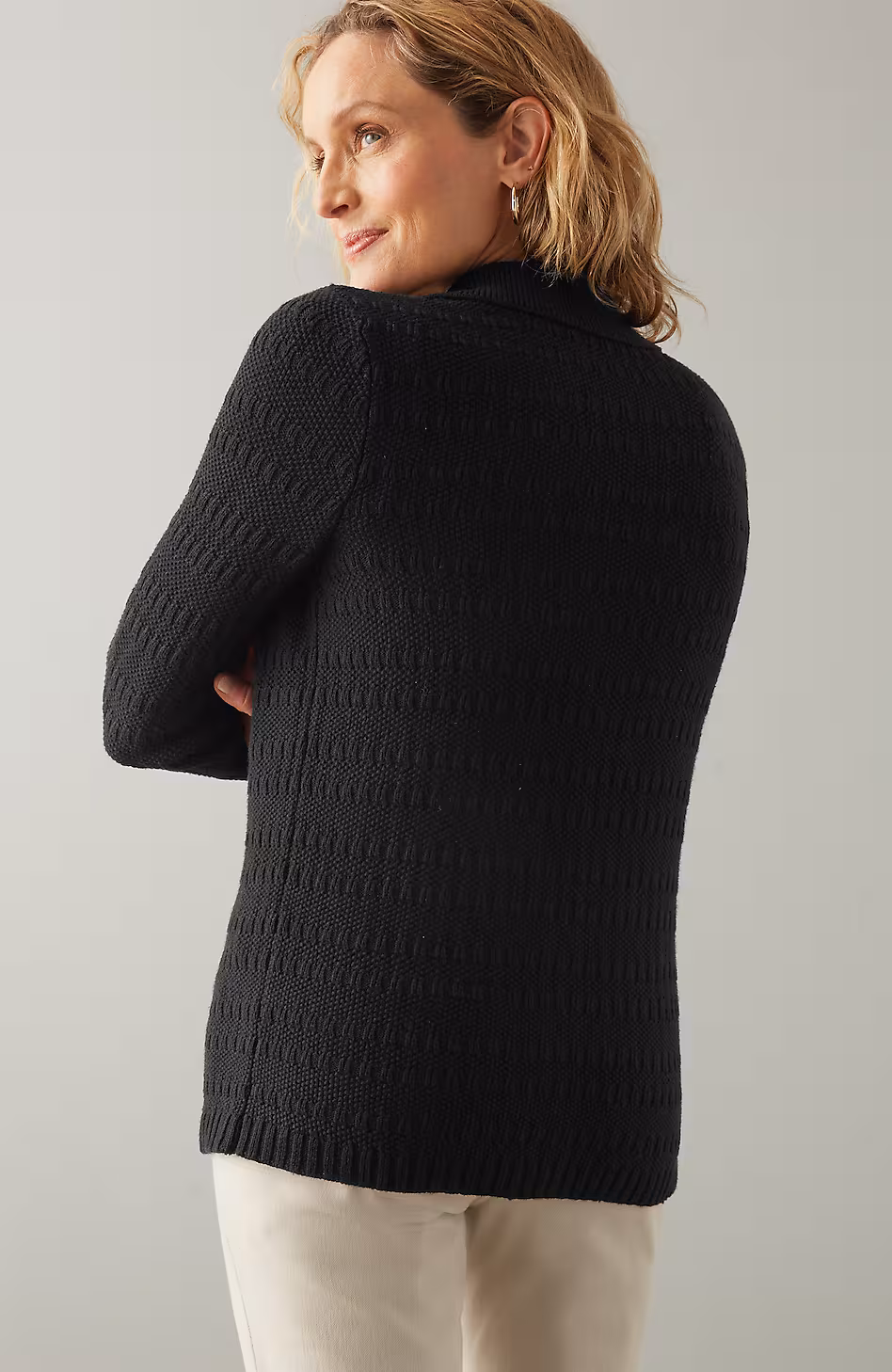 Wearever Textured Collared Cardi