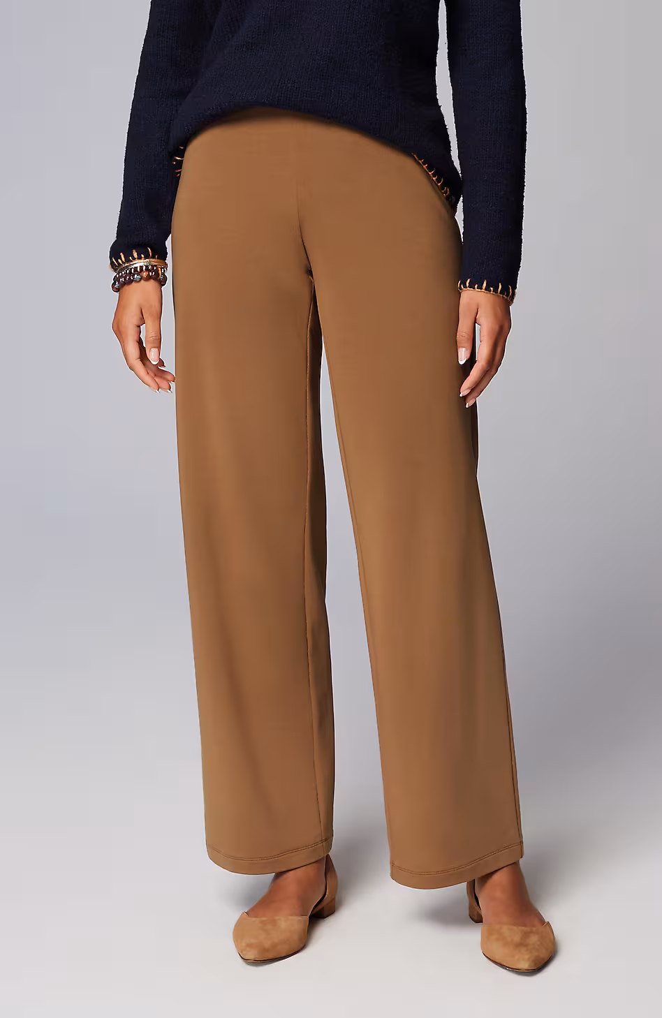 Pure Jill Affinity Pull-On Wide-Leg Pants