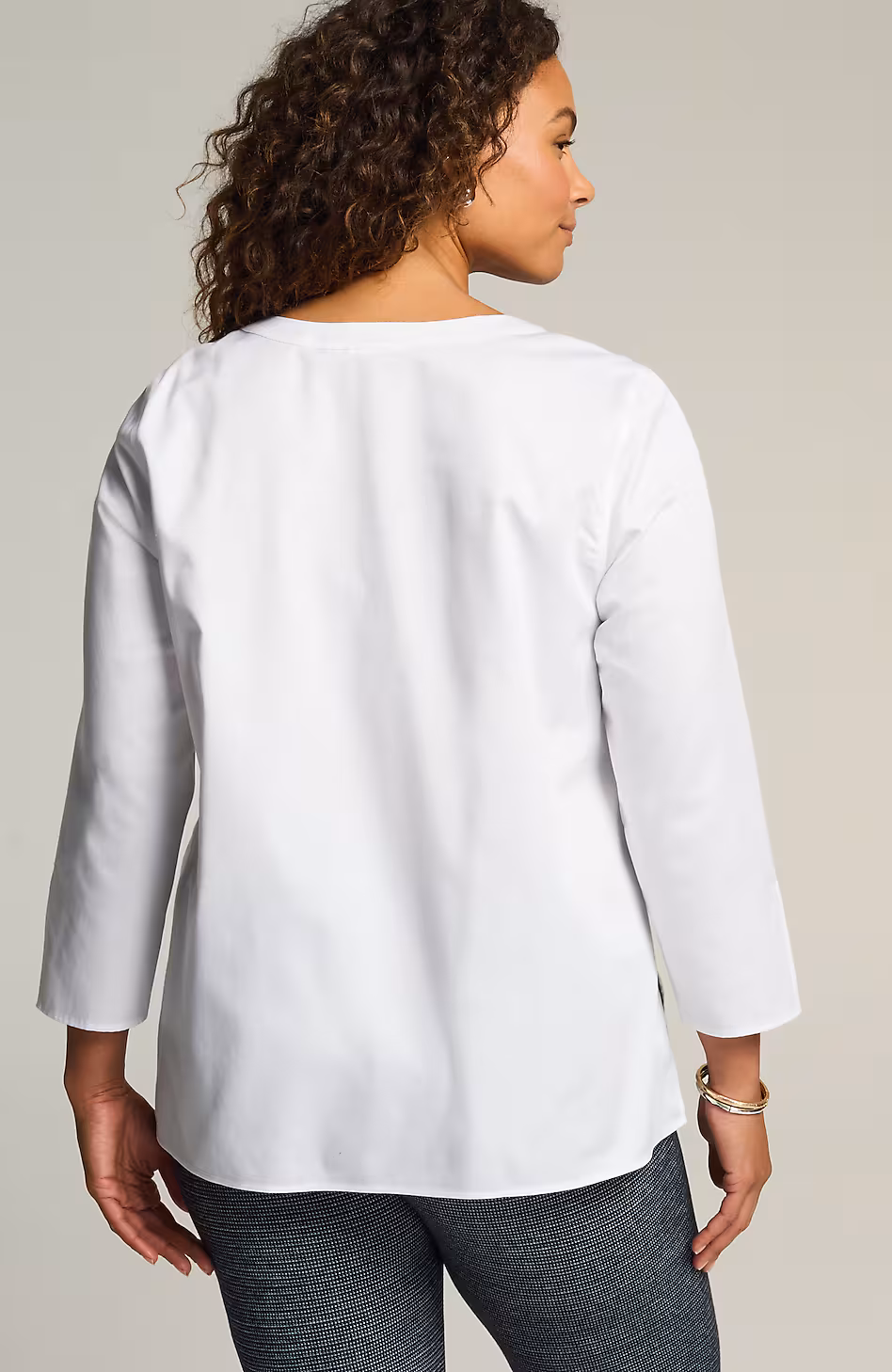 Non-Iron V-Neck Popover