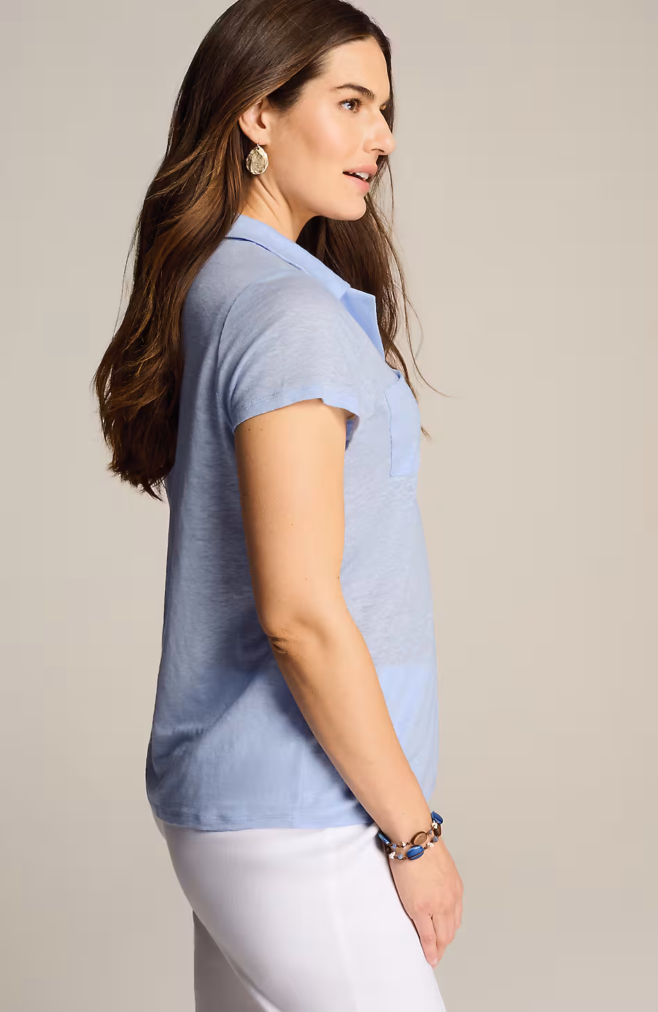 Linen Patch-Pocket Tee