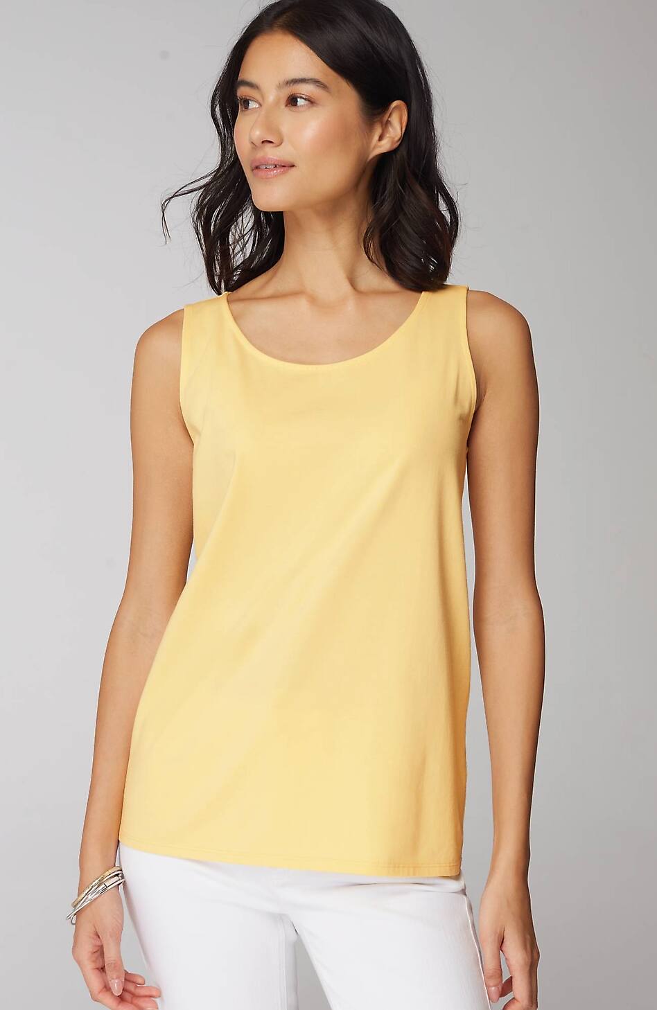 Pima-Stretch Knit Tank