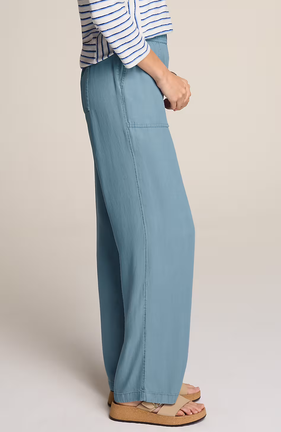 Indigo Relaxed Wide-Leg Pants