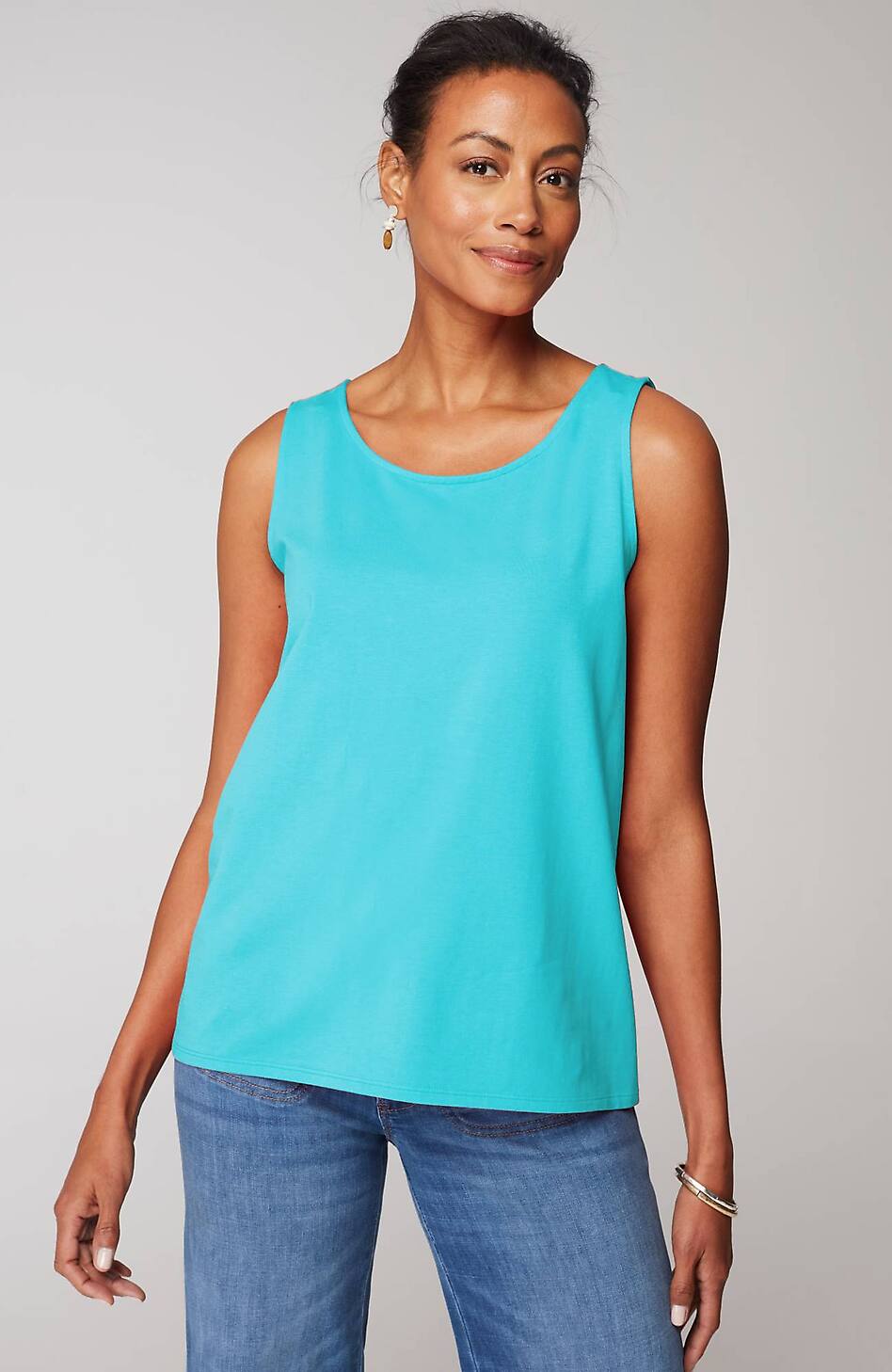 Pima-Stretch Knit Tank
