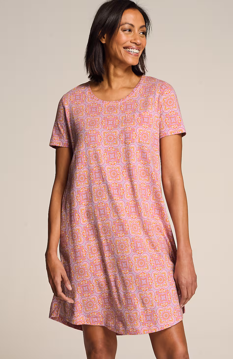 Sleep Ultrasoft Patch-Pocket Gown