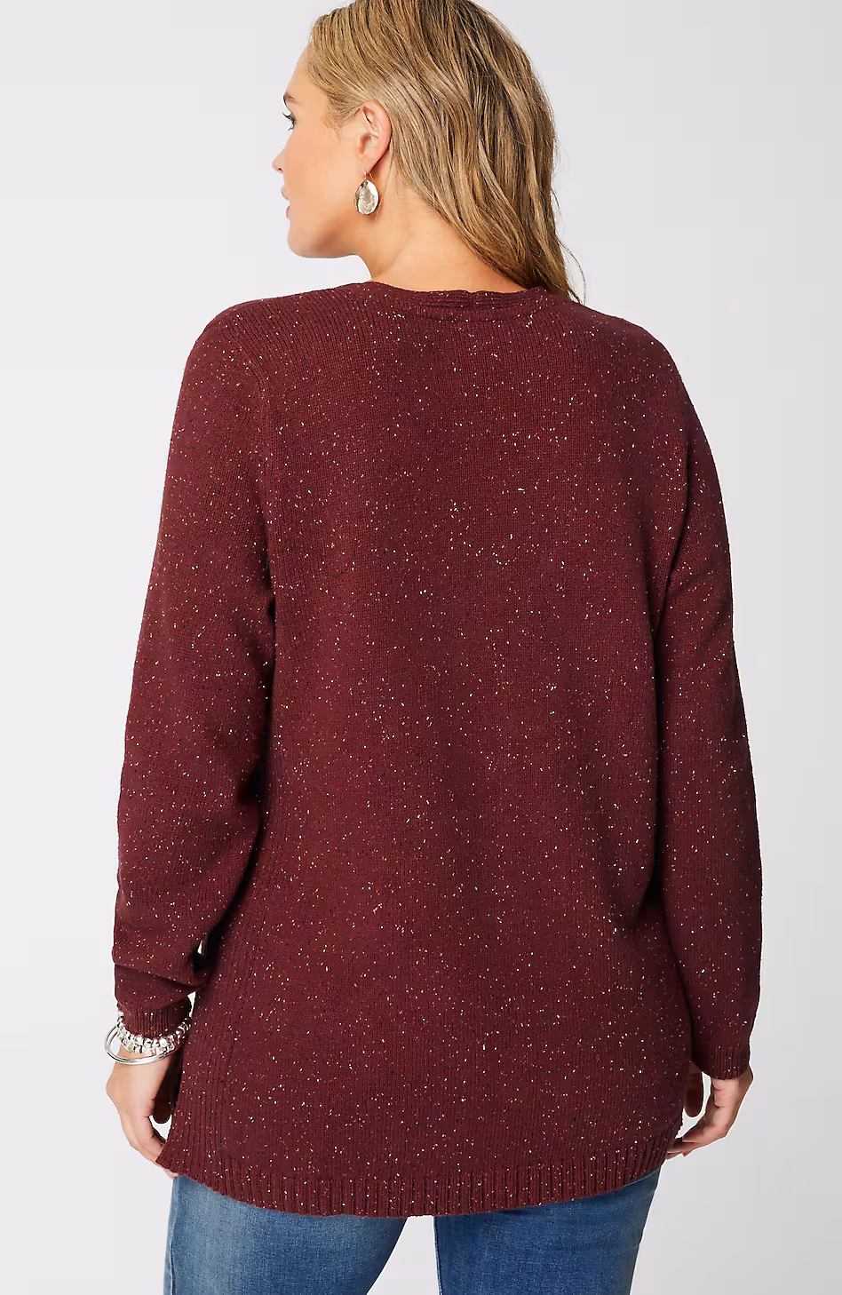 Tweeded-Cotton Sweater Tunic