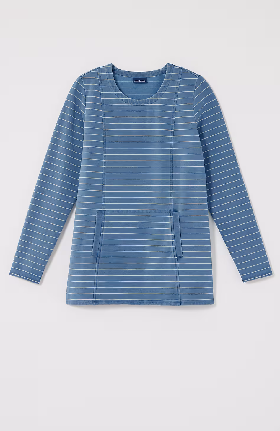 Pure Jill French Terry Indigo-Striped Tunic
