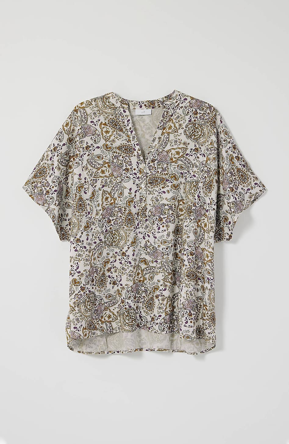 Relaxed Printed Satin Top