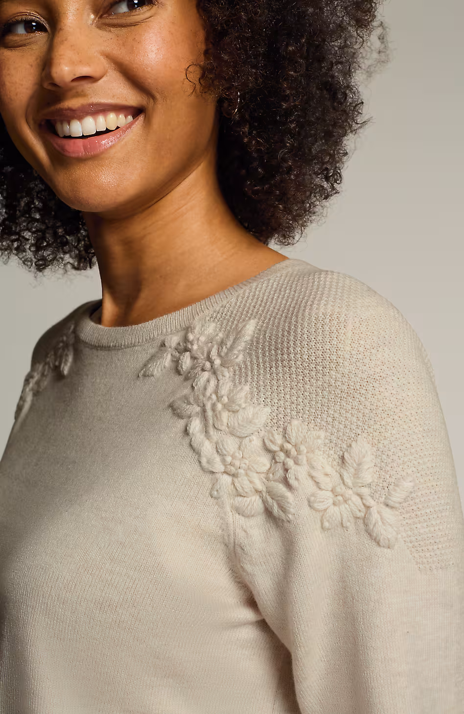 Cozy Luxe Hand-Embroidered Pullover Sweater