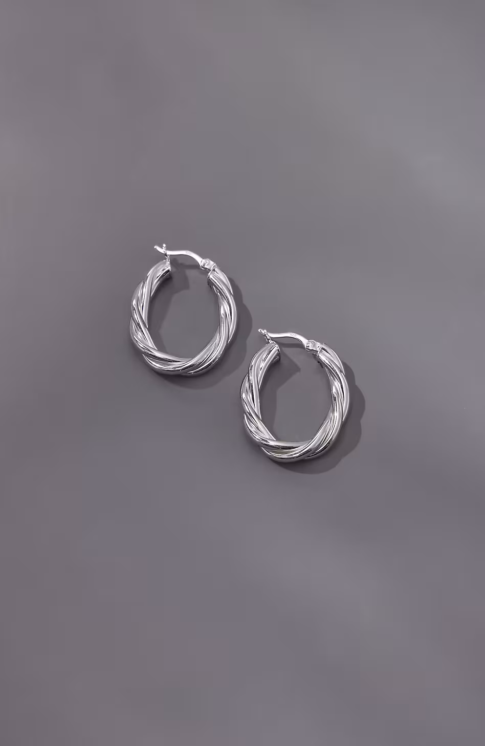 Sterling Silver Twist Hoops