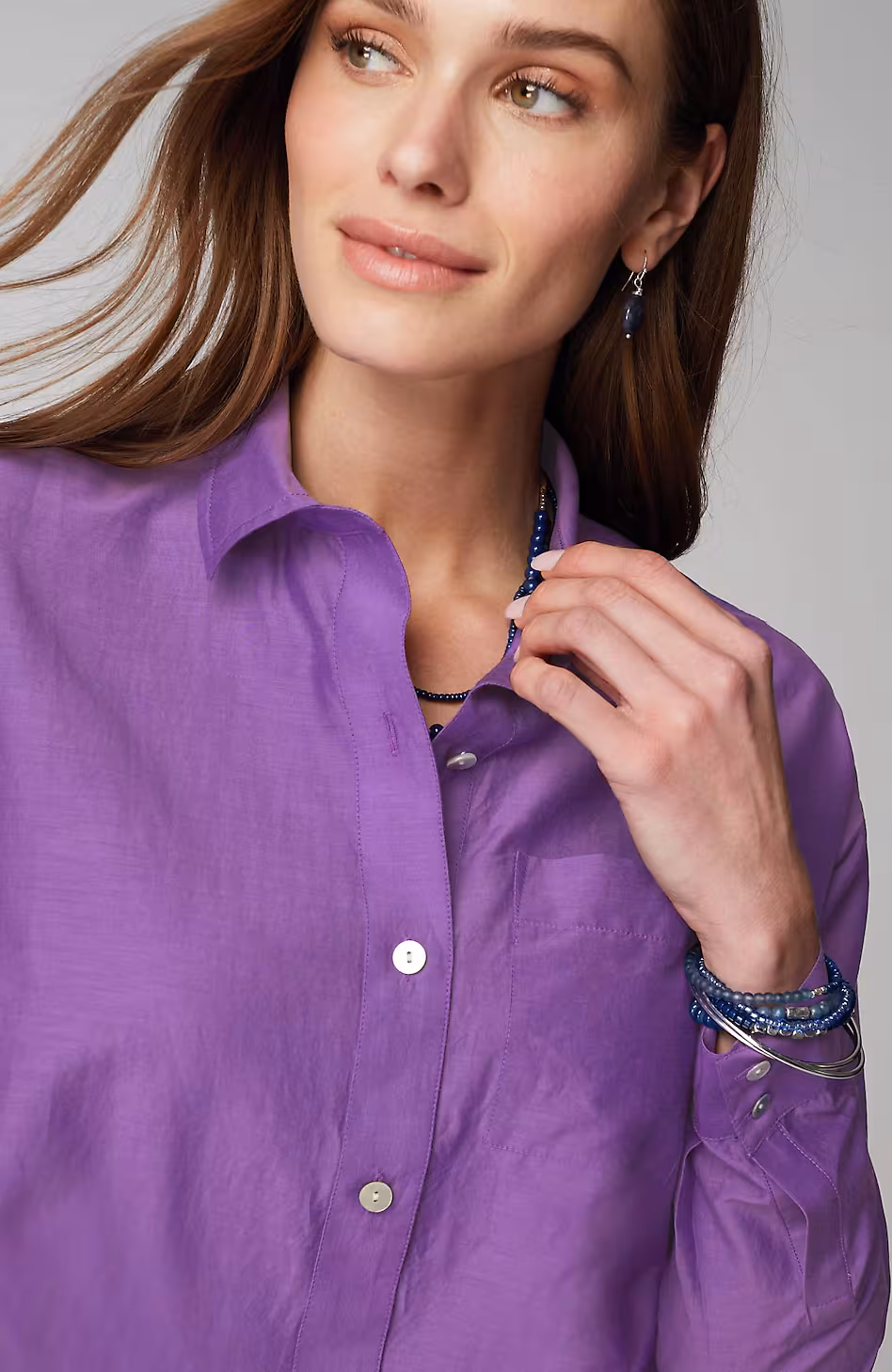 Cotton-Silk Twist-Front Top