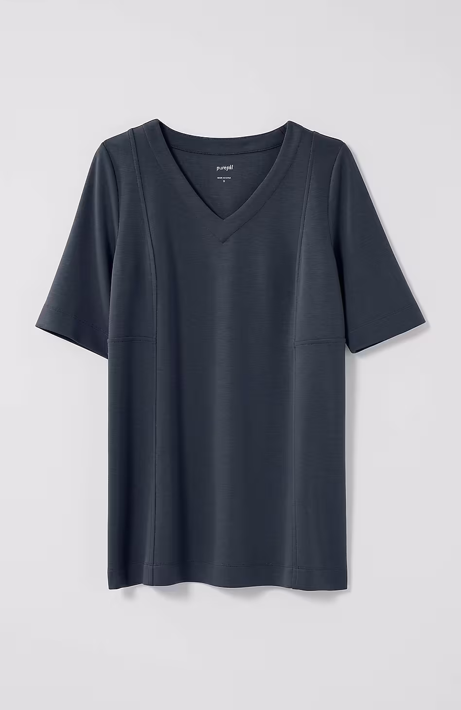 Pure Jill Double-Knit Seamed Tunic