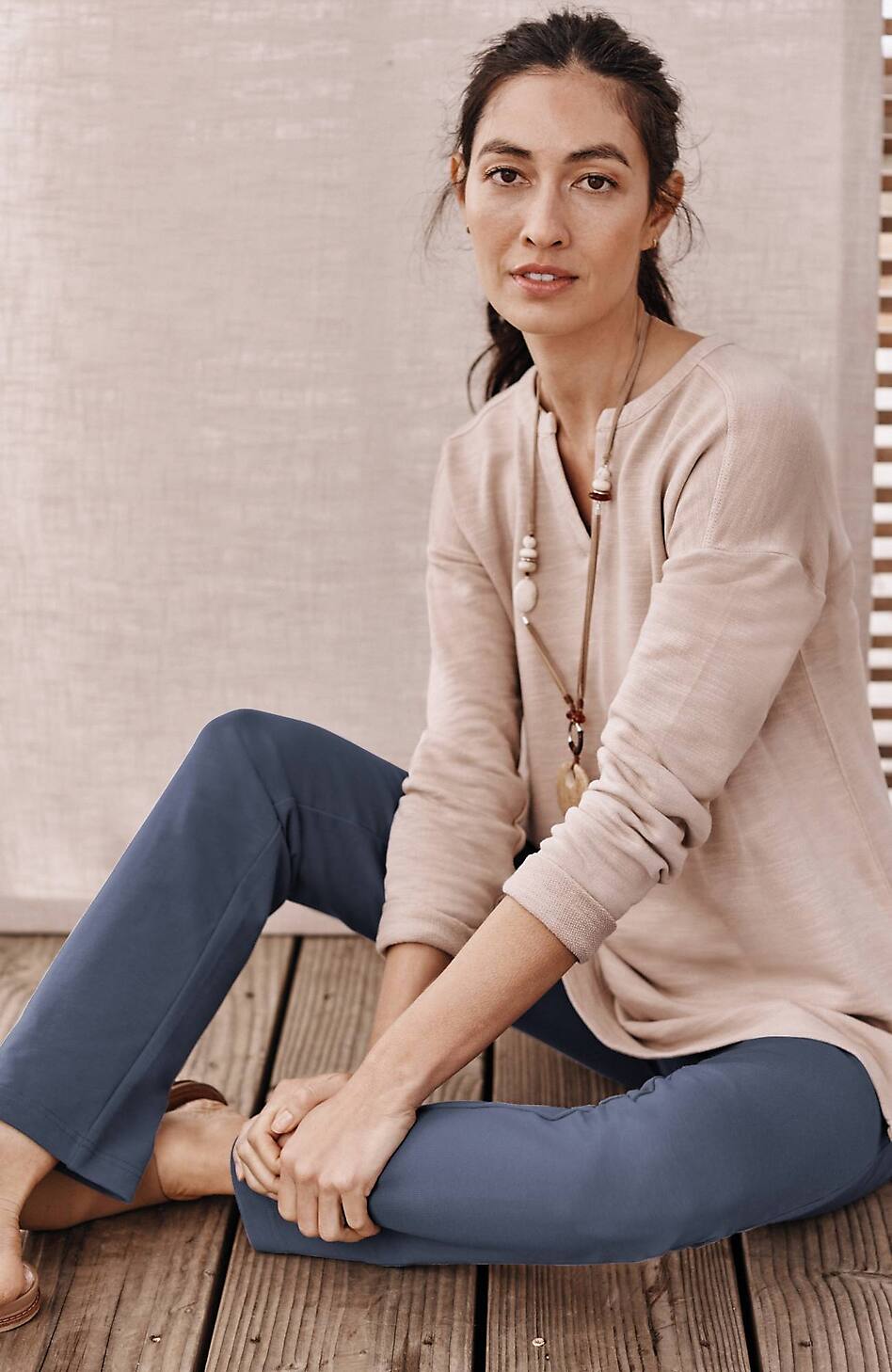 Pure Jill Affinity Slim-Leg Pants