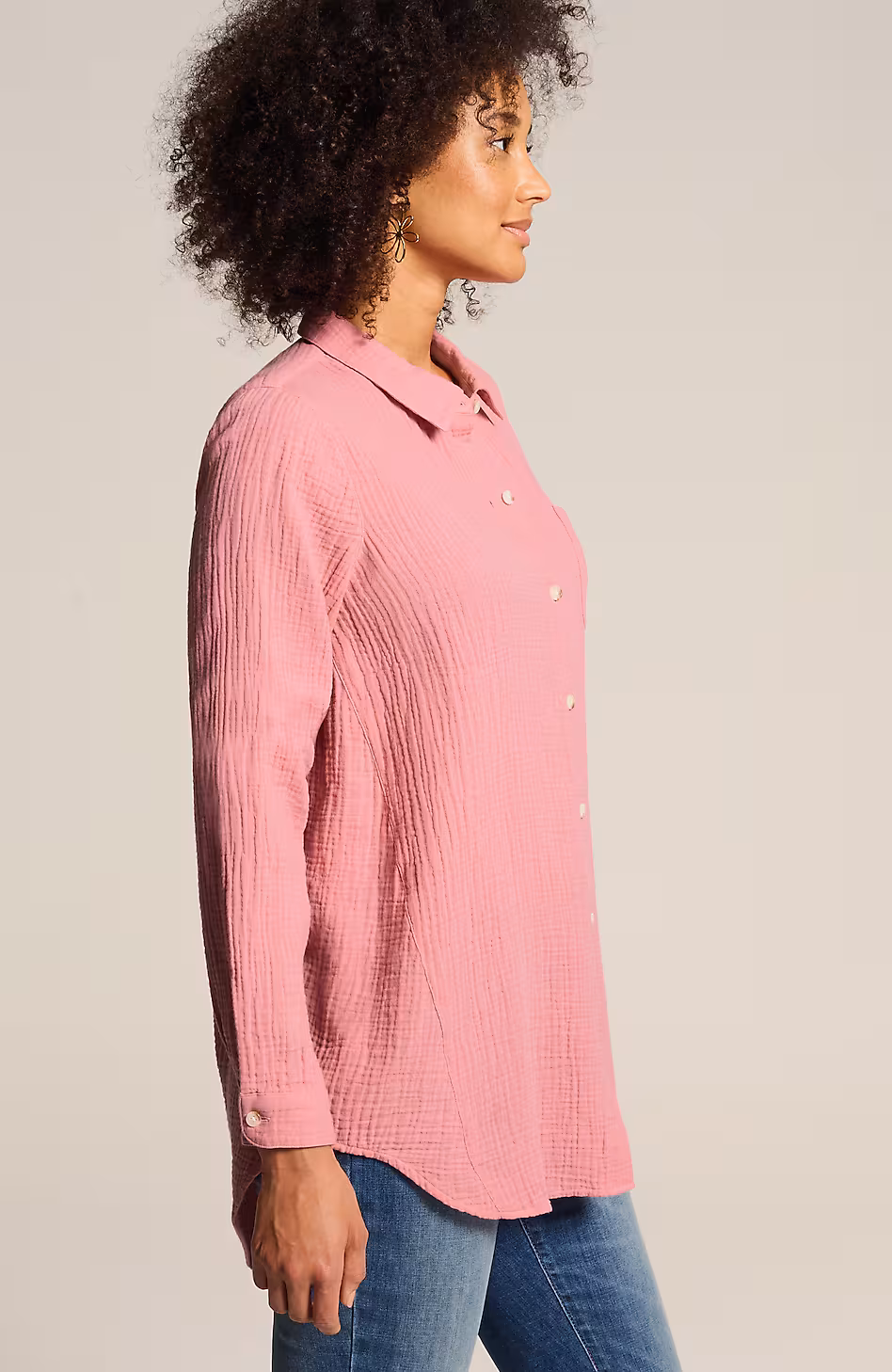 Cotton-Gauze A-Line Tunic