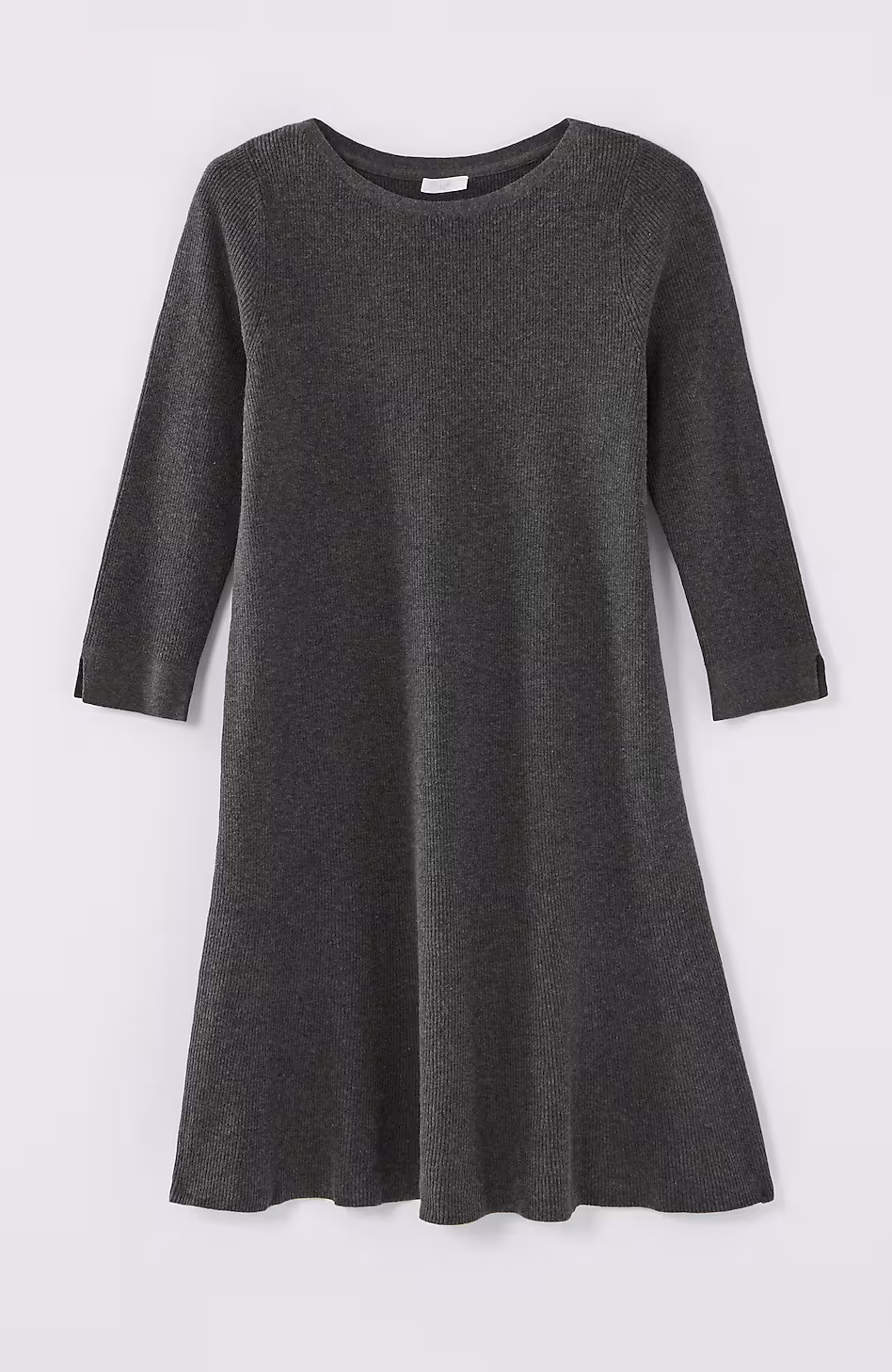 Flounced-Hem Sweater Dress