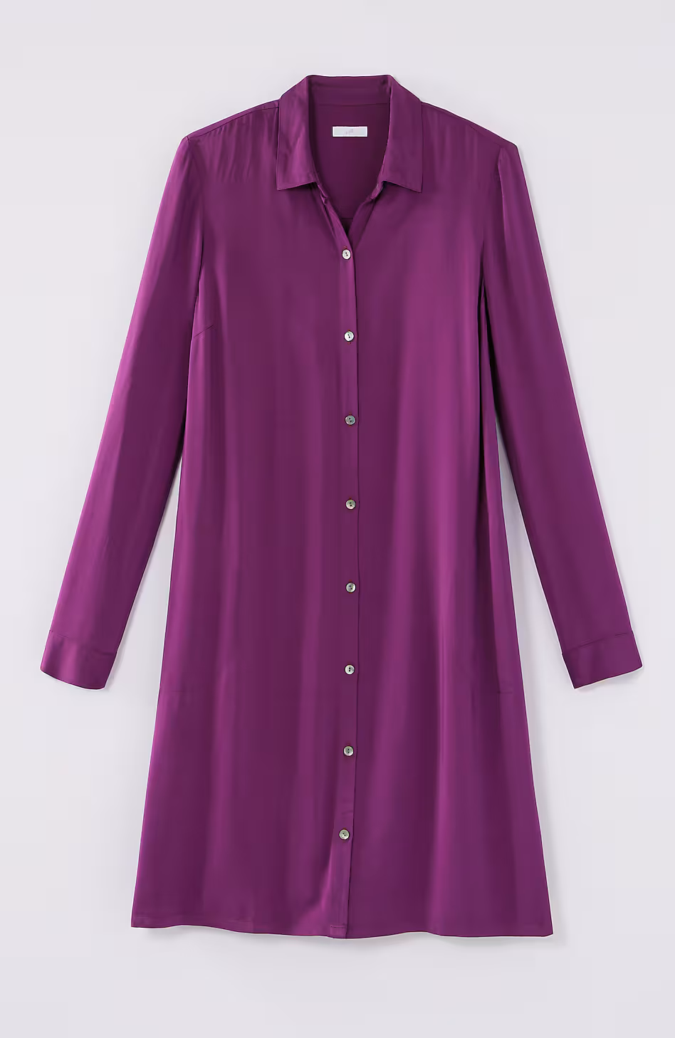 Satin A-Line Shirtdress