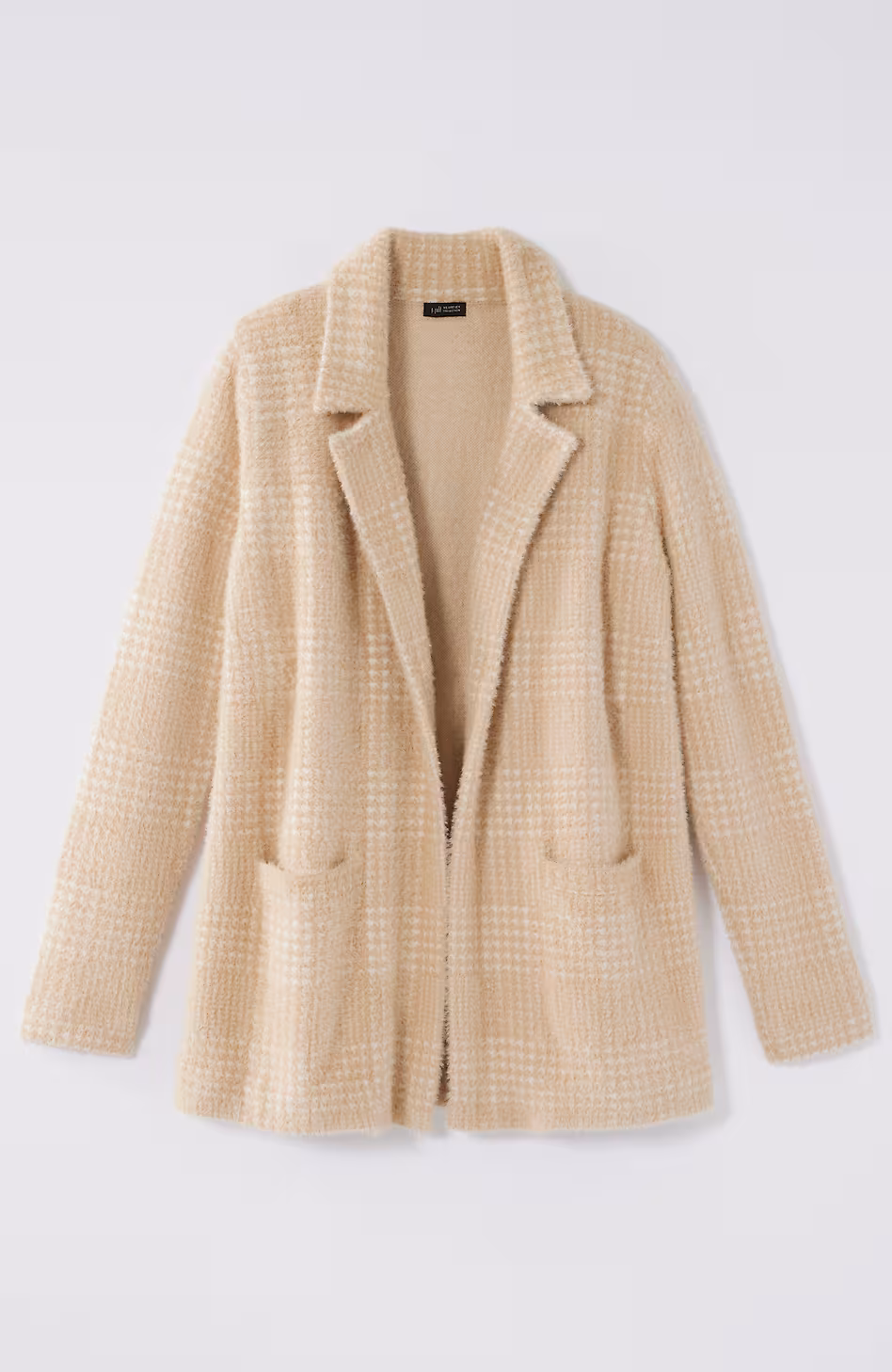 Wearever Luxe Soft Plaid Sweater-Jacket
