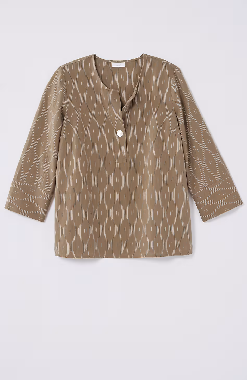 Pure Jill Single-Button Ikat Top