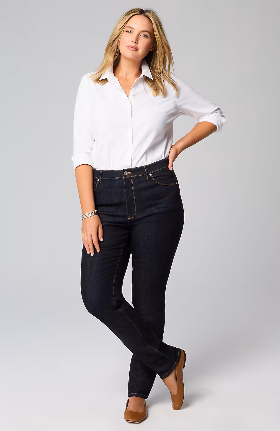 High-Rise Straight-Leg Jeans