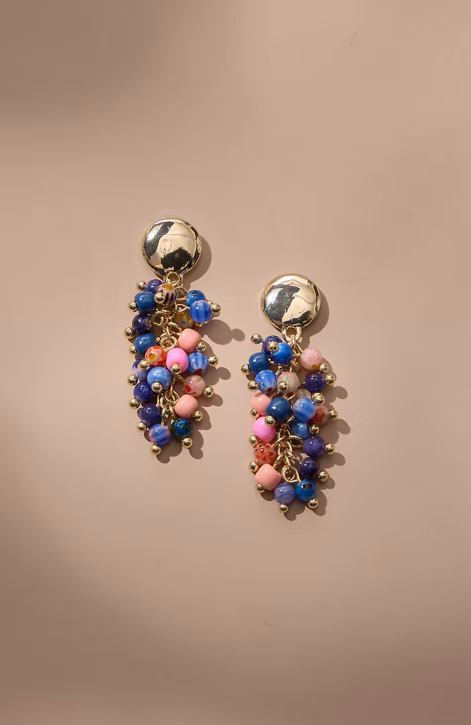 Beaded Cluster Earrings