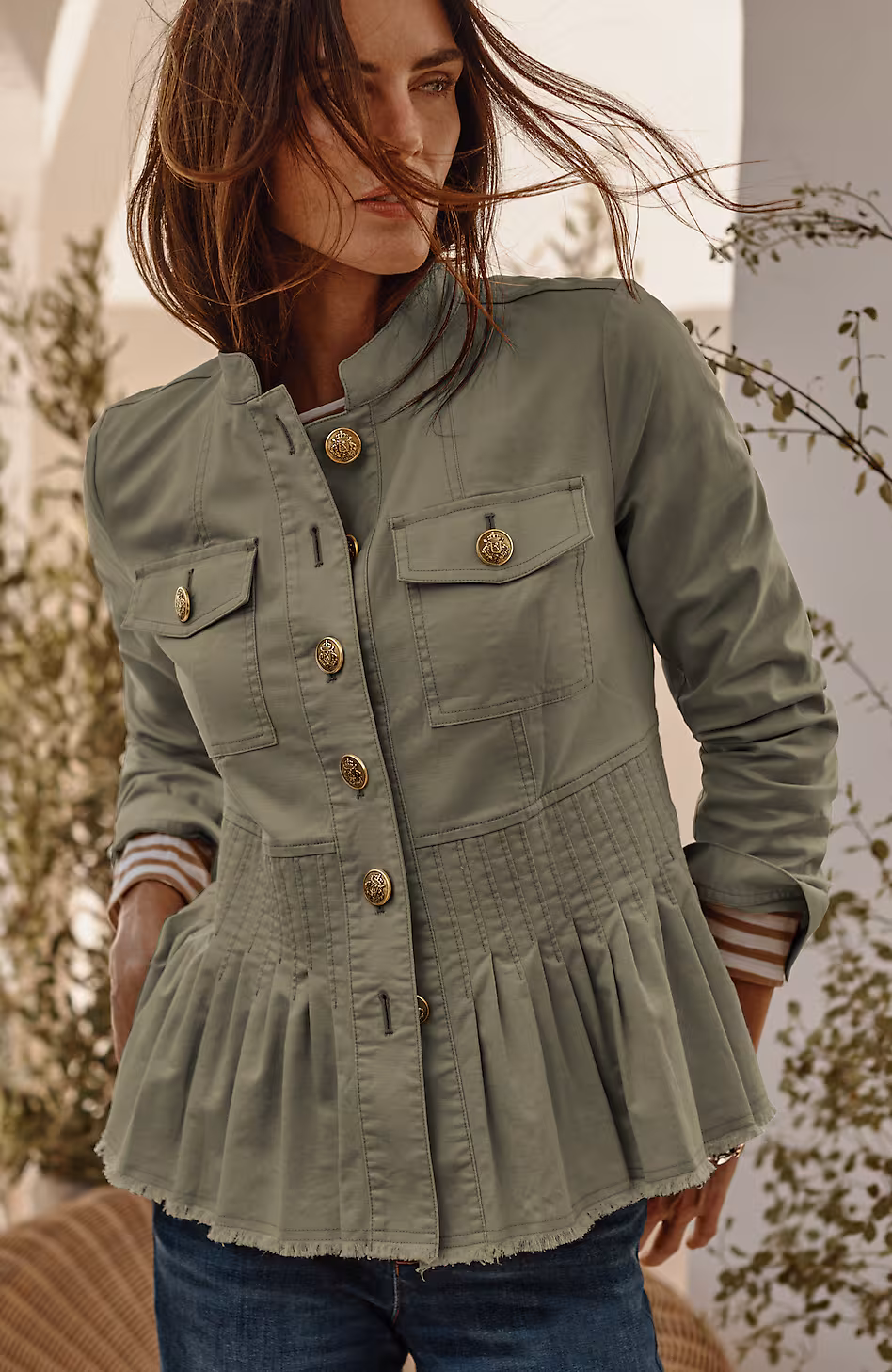 Military Peplum Jacket