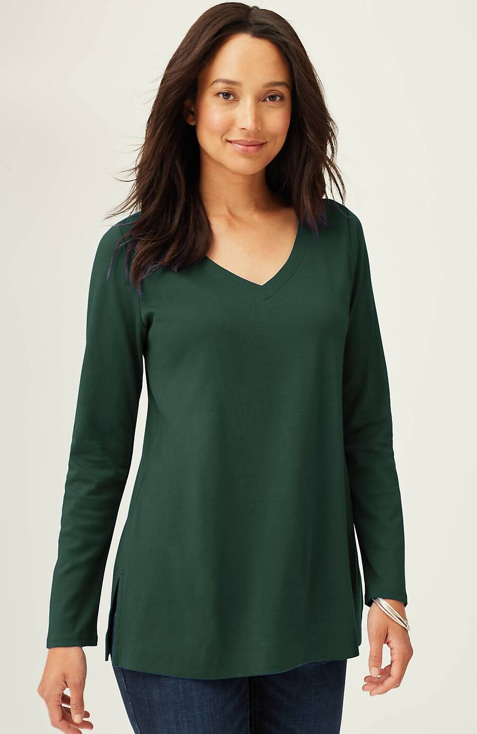 Simply Supima® Side-Slit Tunic