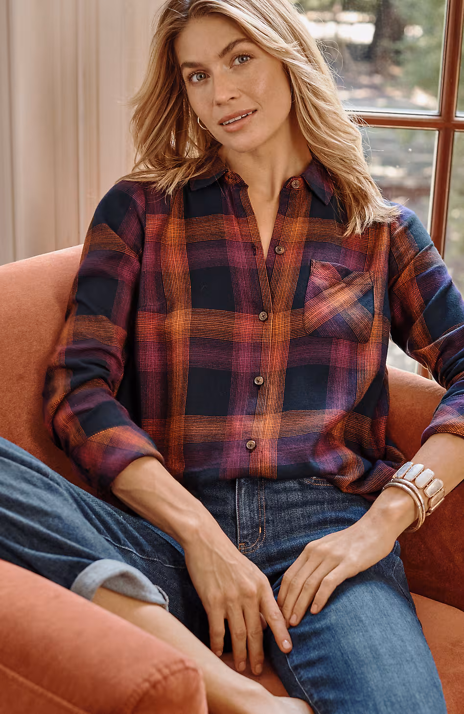 Soft Plaid Tunic