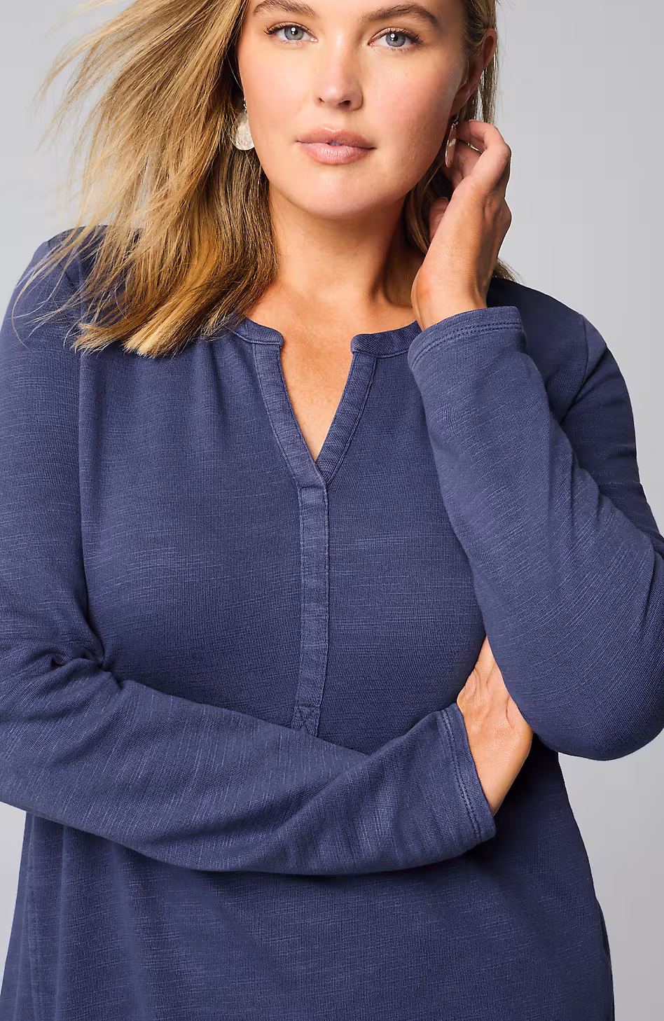 Pure Jill Tea-Dyed Seamed Tunic