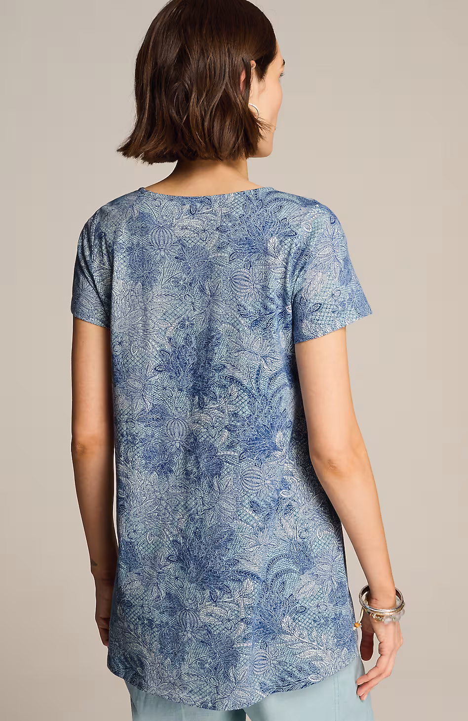 Pure Jill Scoop-Neck Elliptical Tee