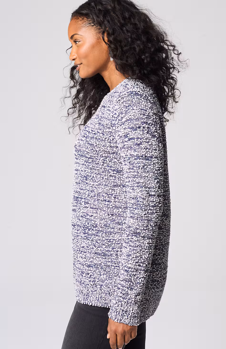 Pure Jill Mixed-Yarn Pullover Sweater