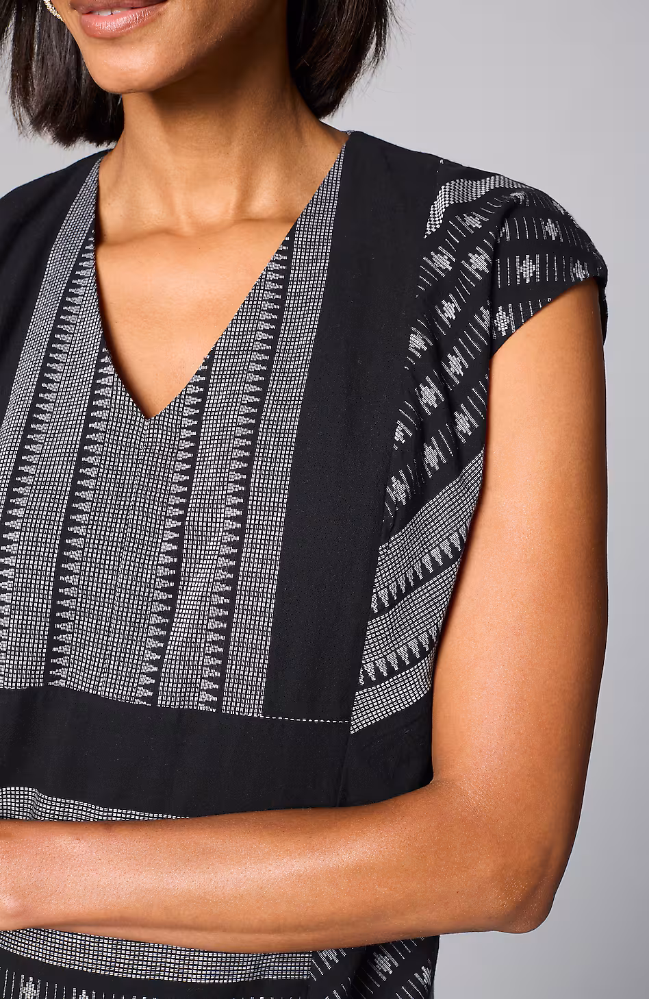 Pure Jill Yarn-Dyed Dobby Maxi Dress