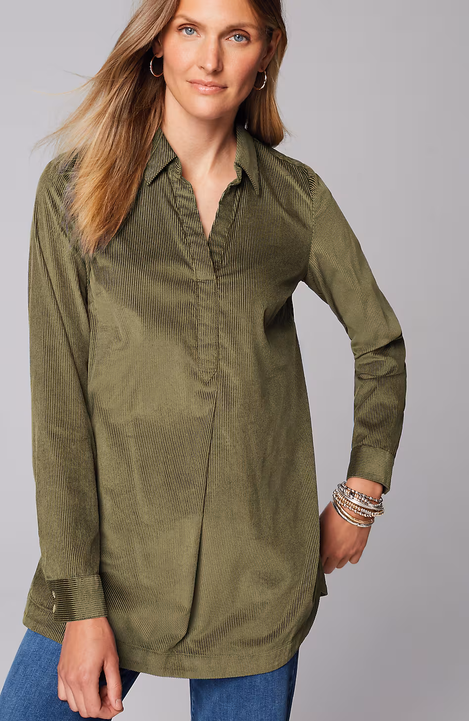 Corduroy A-Line Tunic