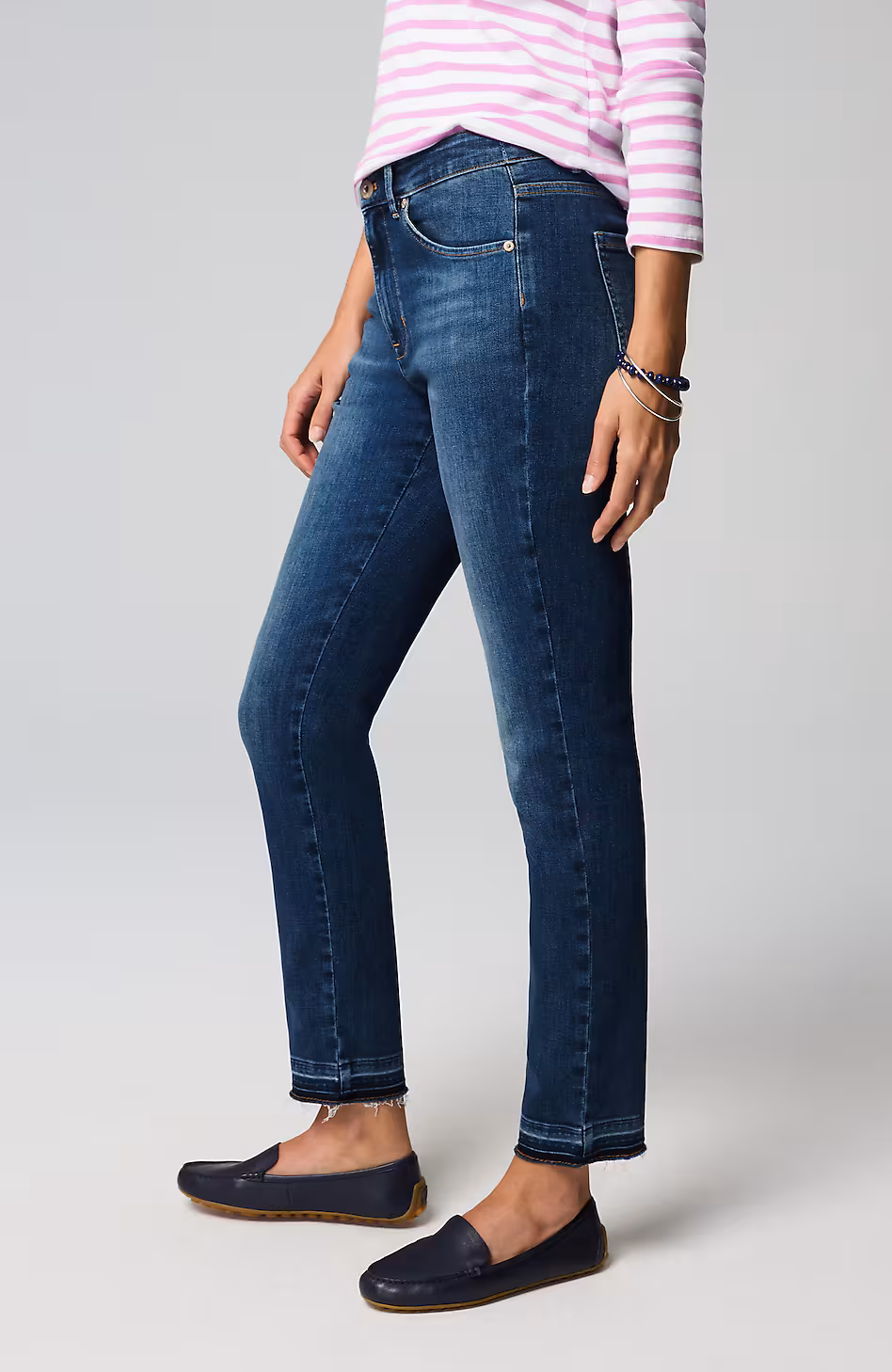 High-Rise Release-Hem Jeans