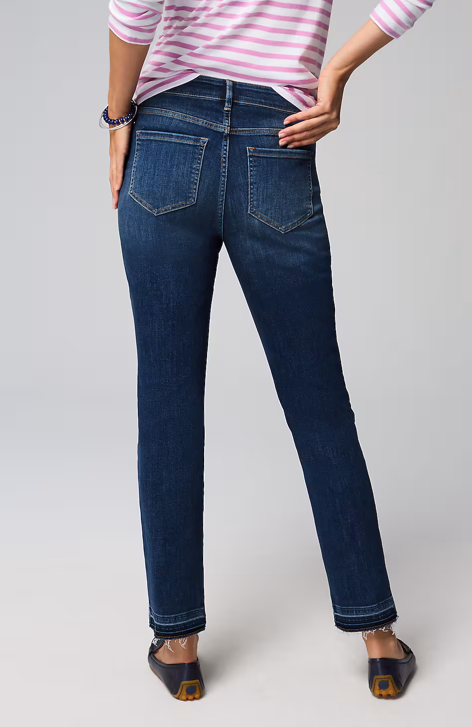 High-Rise Release-Hem Jeans