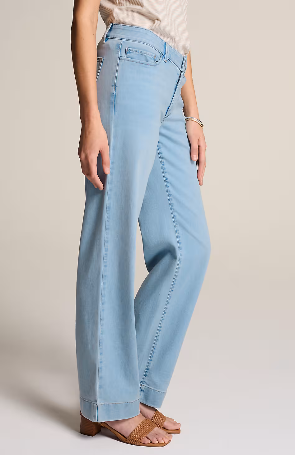 Lightweight Indigo Wide-Leg Jeans