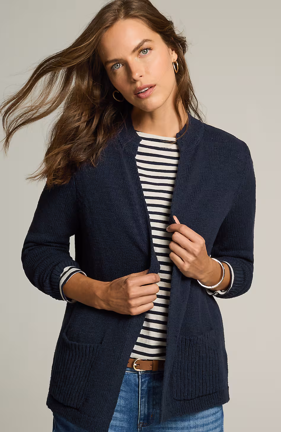 Short Patch-Pocket Cardi