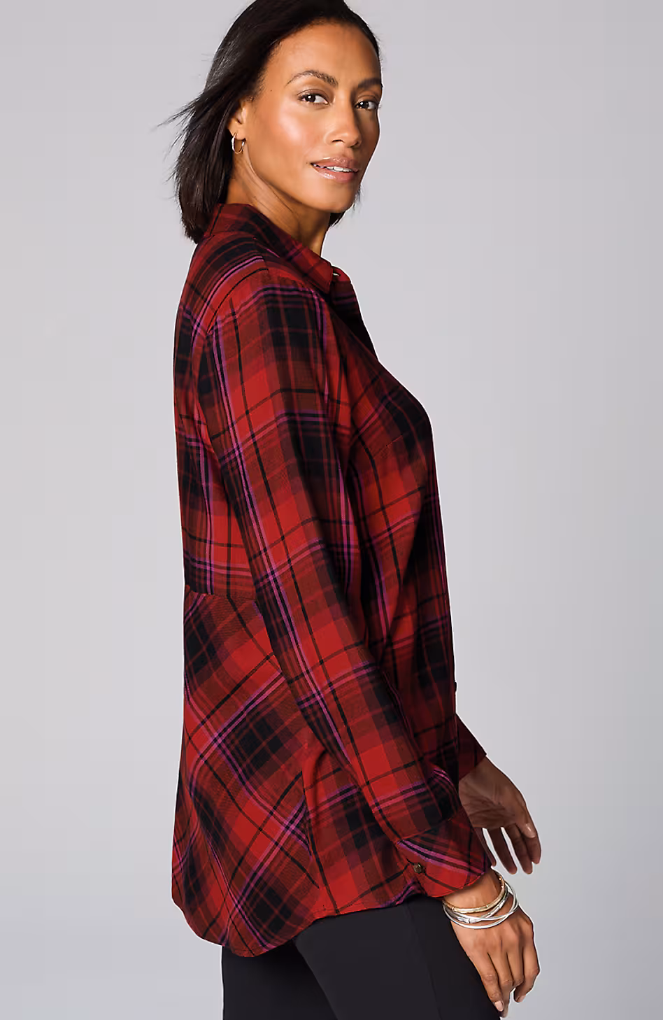 Soft Plaid Tunic