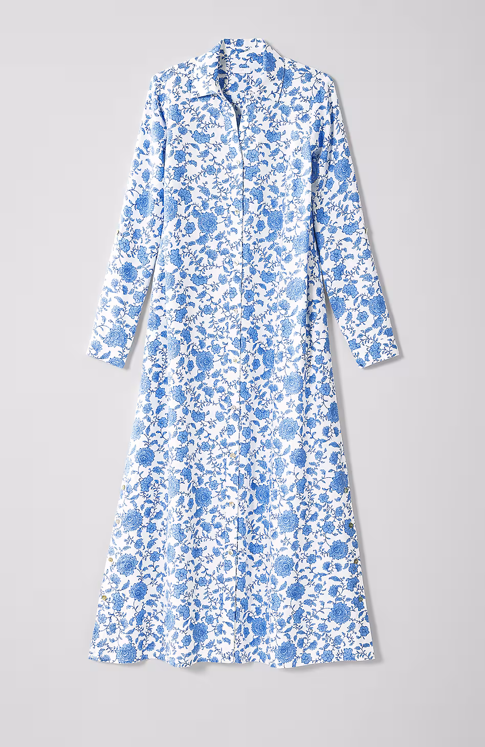 A-Line Linen-Blend Maxi Dress