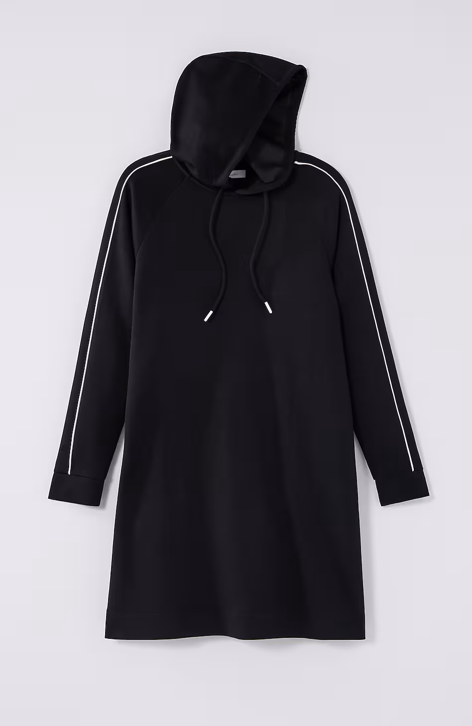Fit Sleek Double-Knit Hooded Piped Dress