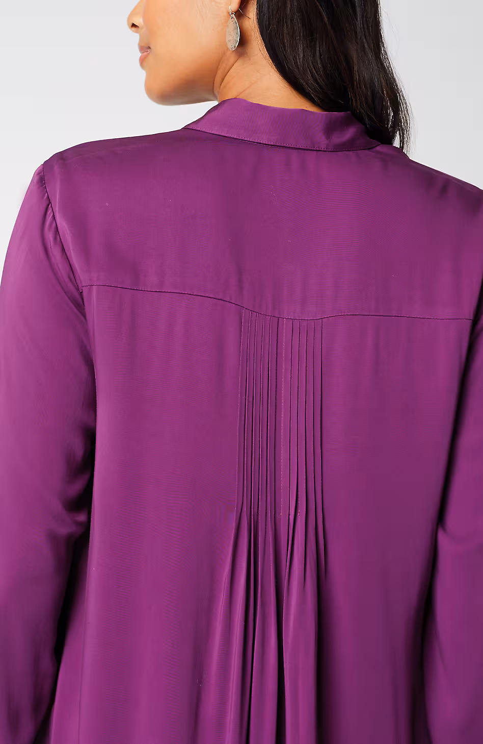 Satin A-Line Shirtdress