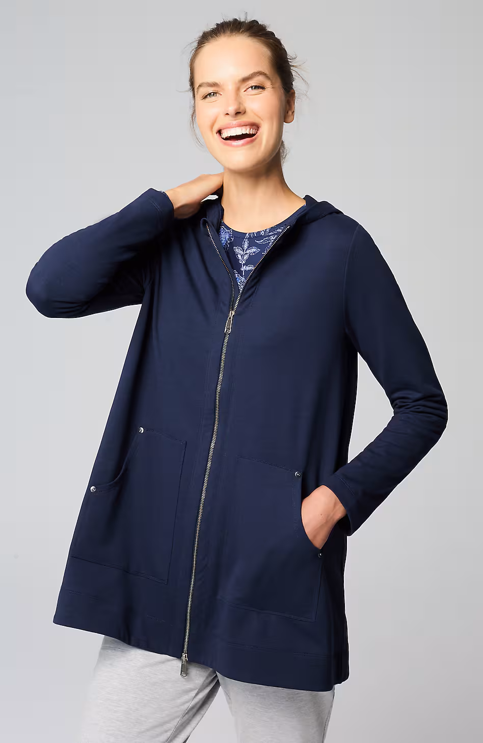 Fit Elevate Terry Knit Patch-Pocket Jacket