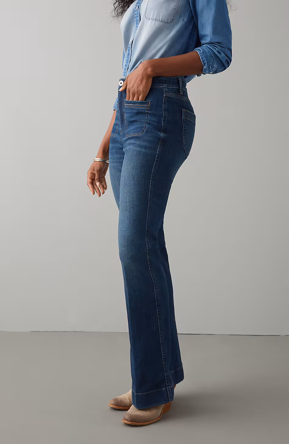 Curvy-Fit Flare Jeans