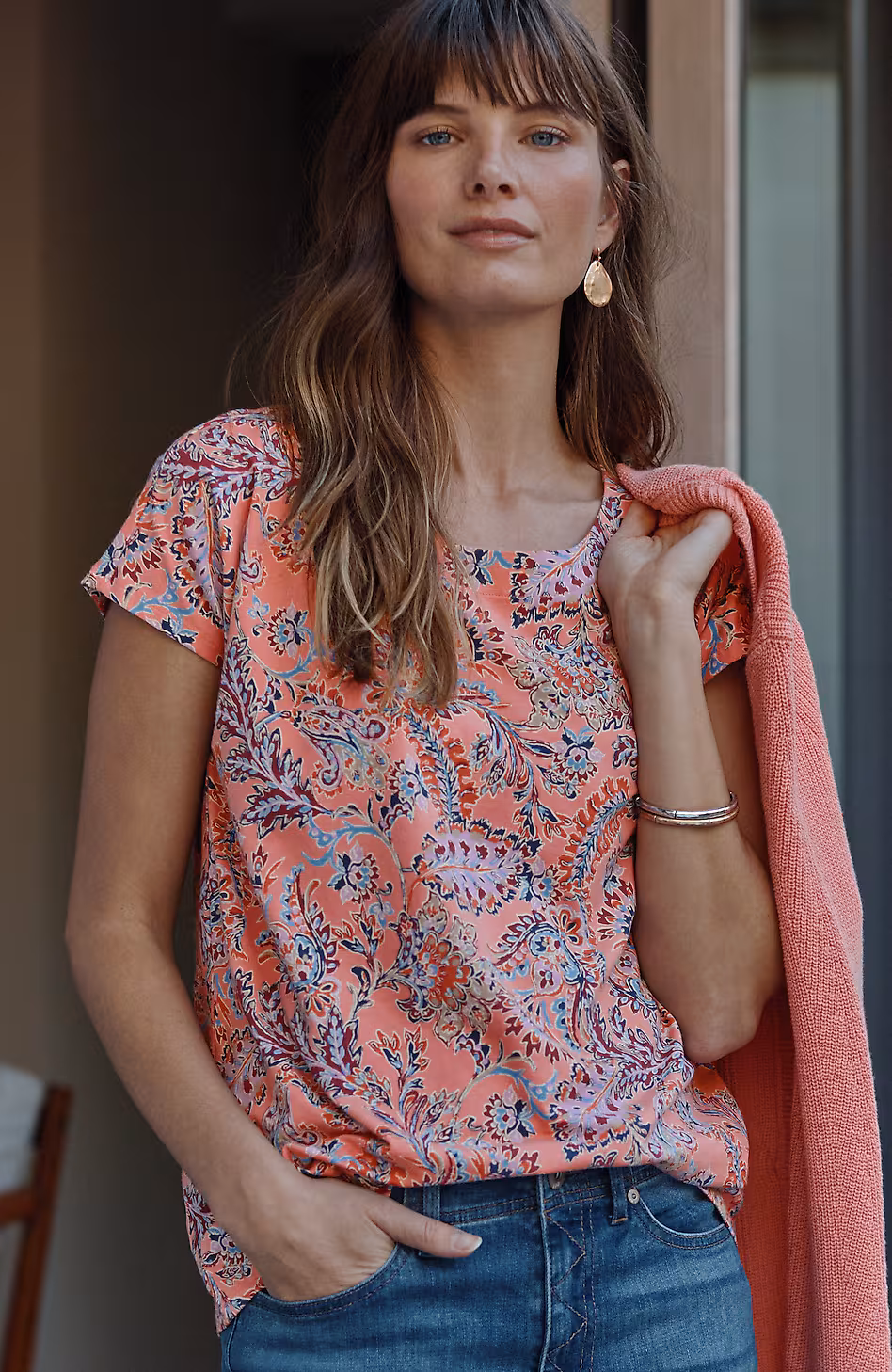 Luxe Supima® Scoop-Neck Tee