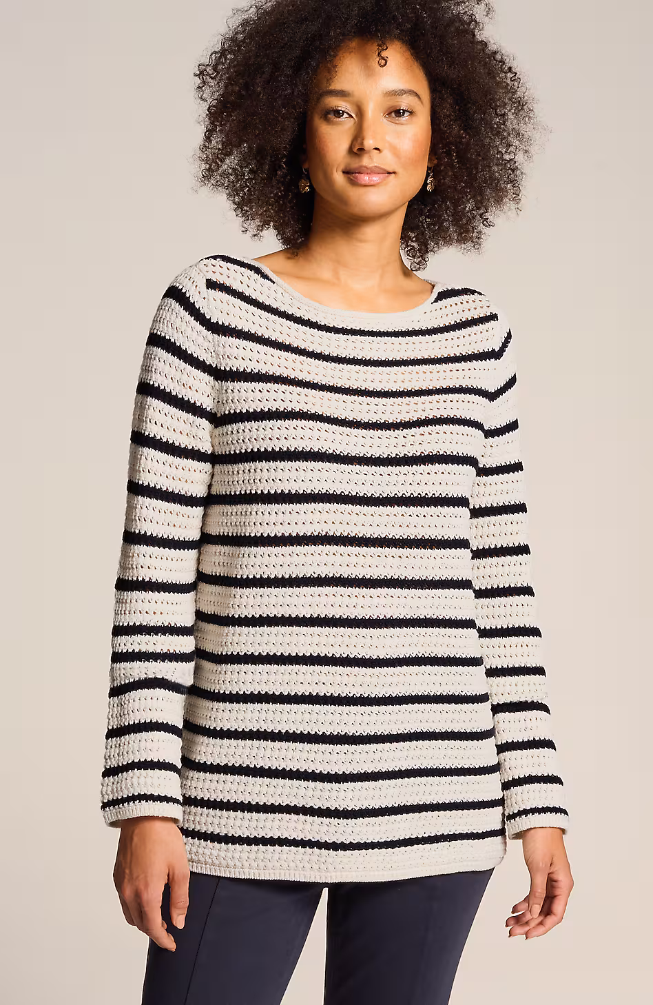 Wearever Open-Textured Stripe Sweater