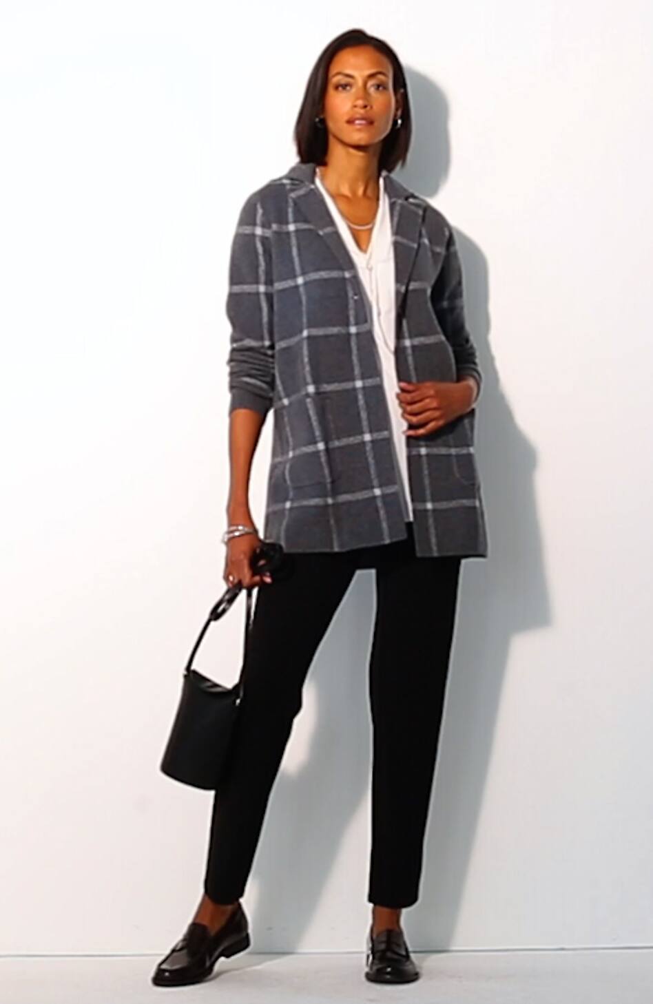 Wearever Windowpane Sweater-Jacket