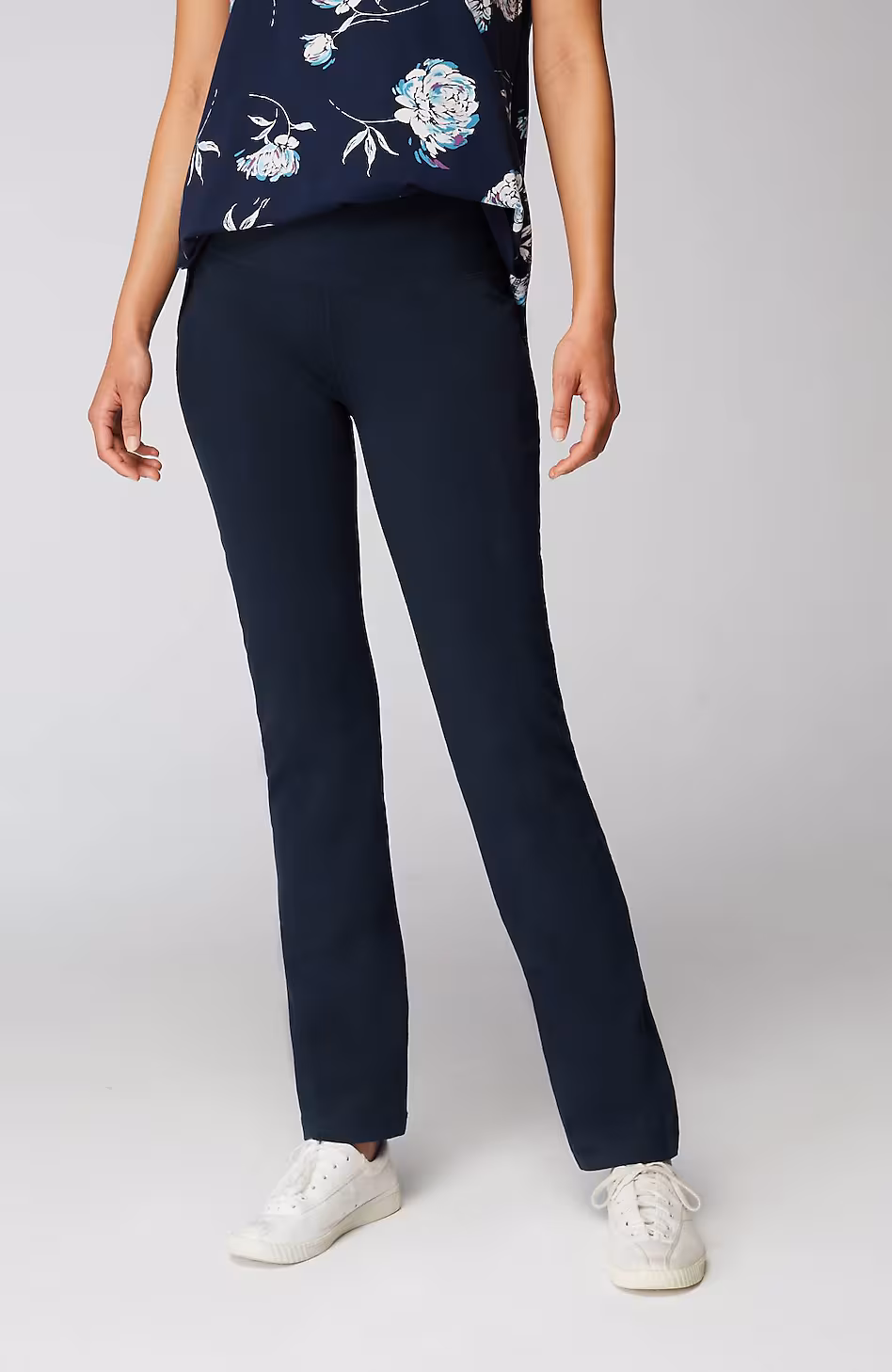 Fit Breathe Cotton High-Rise Boot-Cut Pants