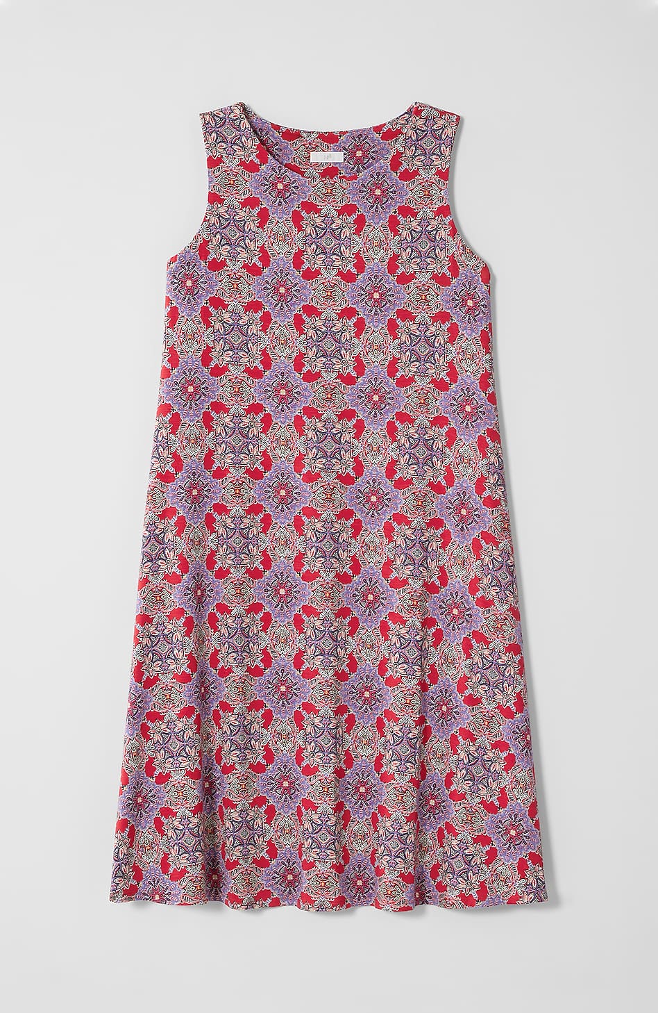 Printed Sleeveless Swing Dress