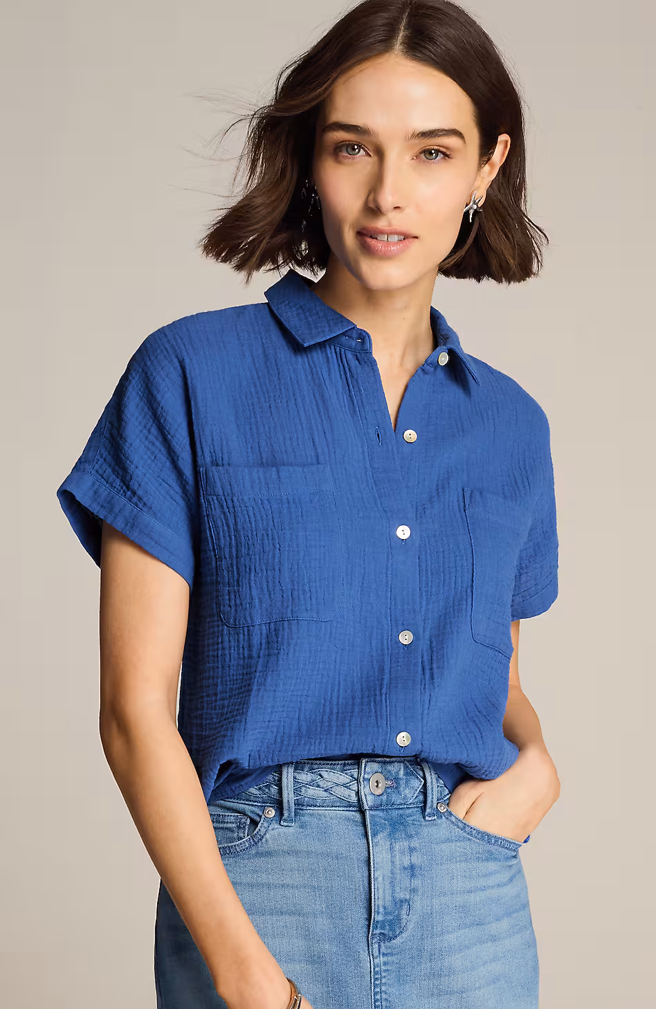 Cotton-Gauze Camp Shirt