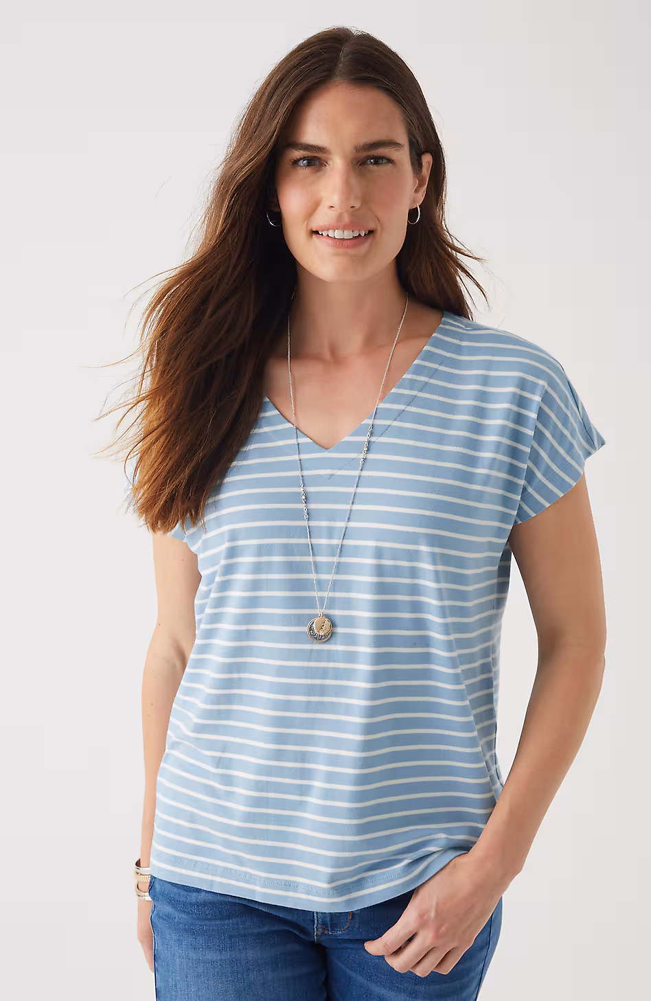 Luxe Supima® Pleat-Back Tee