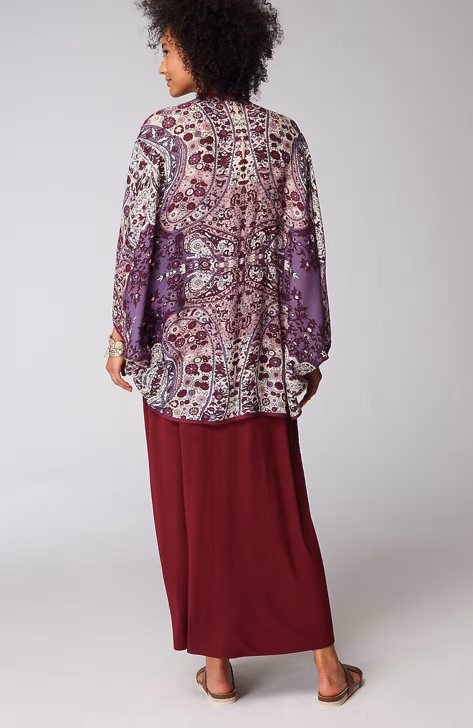 Paisley-Printed Shrug