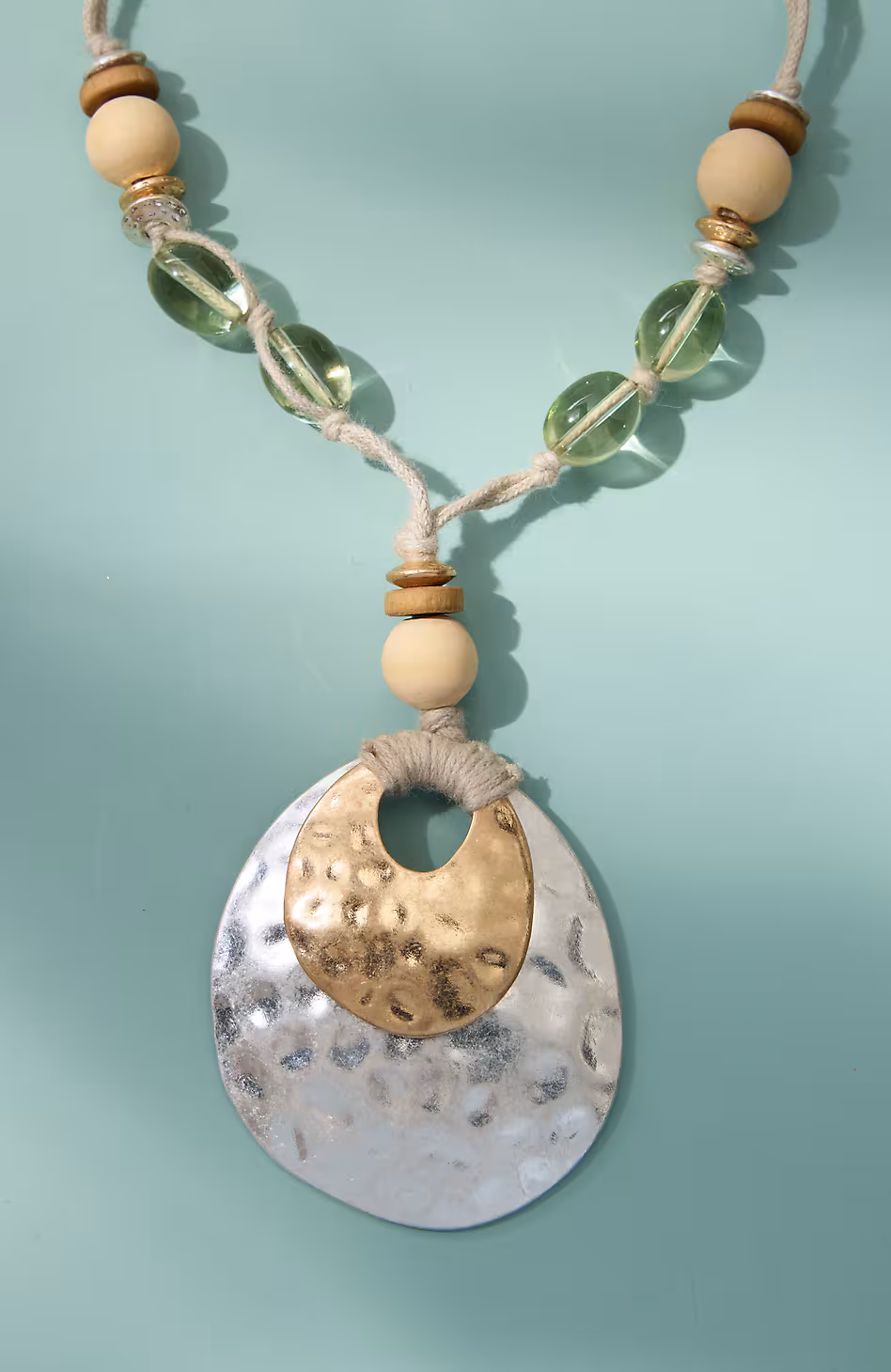 Multi-Beaded Pendant Necklace